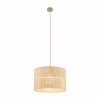 Beżowa lampa wisząca abażurowa słomkowa boho designerska nowoczesna dekoracyjna salonowa CALMA 11601 TK-LIGHTING